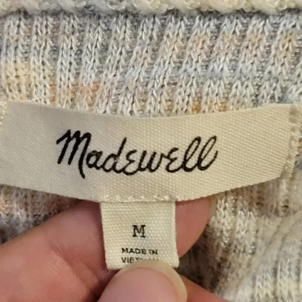 Madewell Space Dye Faux Wrap Long Sleeve Top - Picture 3 of 9